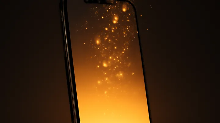 9444BET COM Modern phone with glowing screen